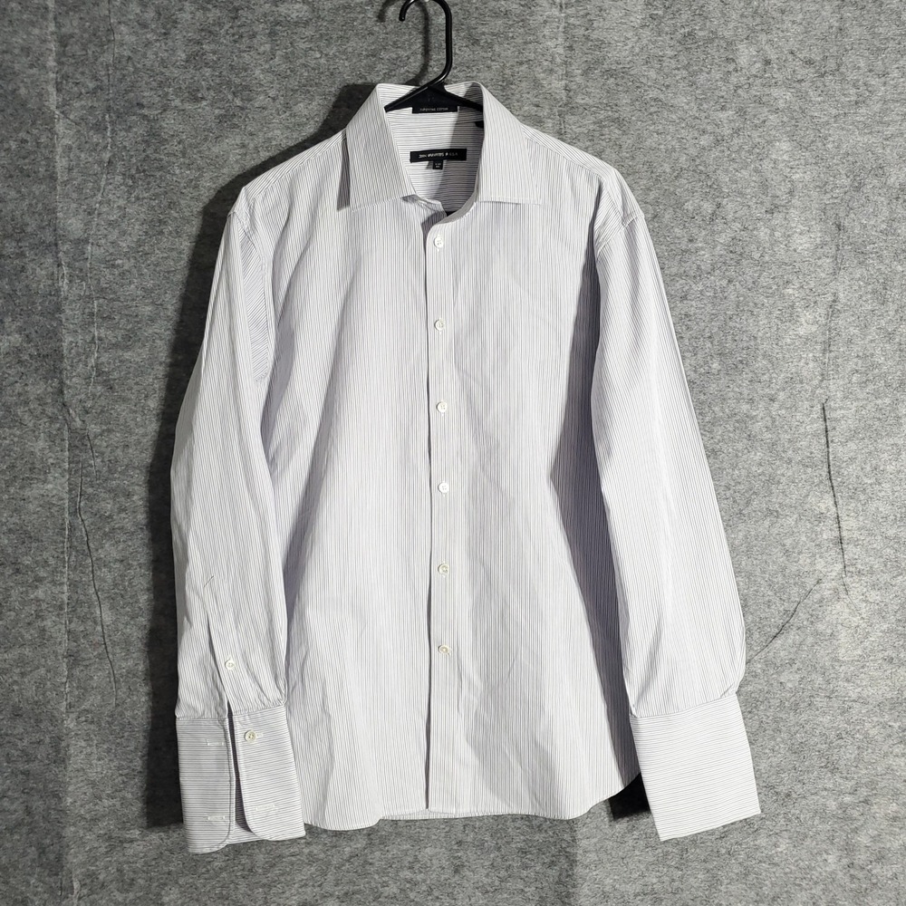 John Varvatos USA Dress Shirt Mens Sz‎ 15.5 Stripe Superfine Long Sleeve Luxury